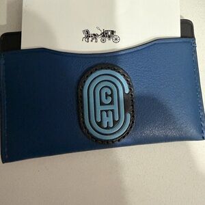 Coach Blue and Black Card Holder
